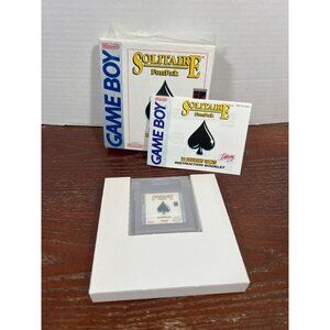 Nintendo Game Boy Solitaire FunPak Cartridge With Box & Instruction Booklet